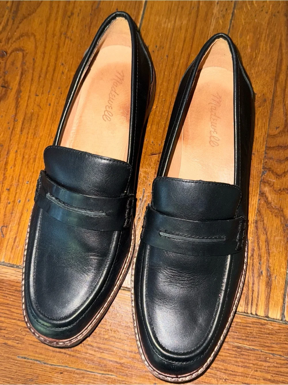Madewell Black The Corinne Lugsole Leather Loafer Size 9 NEW! No Box. - Picture 4 of 12